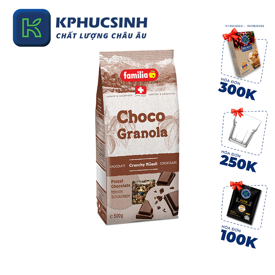 Ngũ cốc giòn vị sô cô la Choco Crunch hiệu Familia 500g